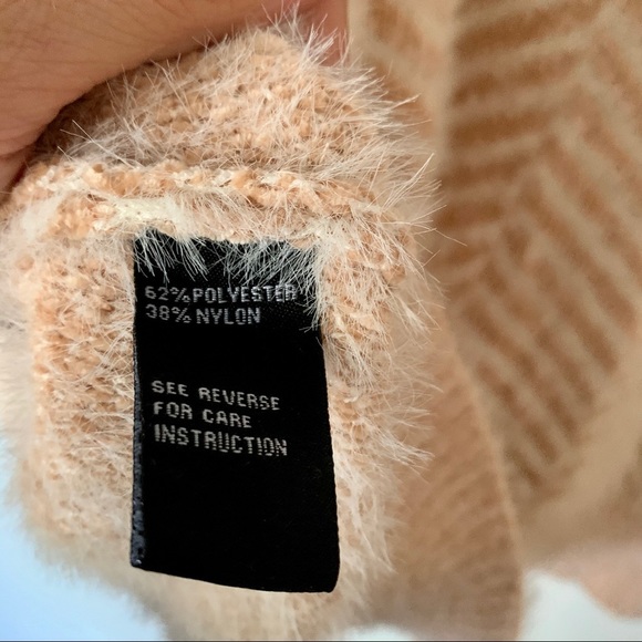 Select + Trend Chevron Stripe Camel Cardigan - Picture 6 of 6